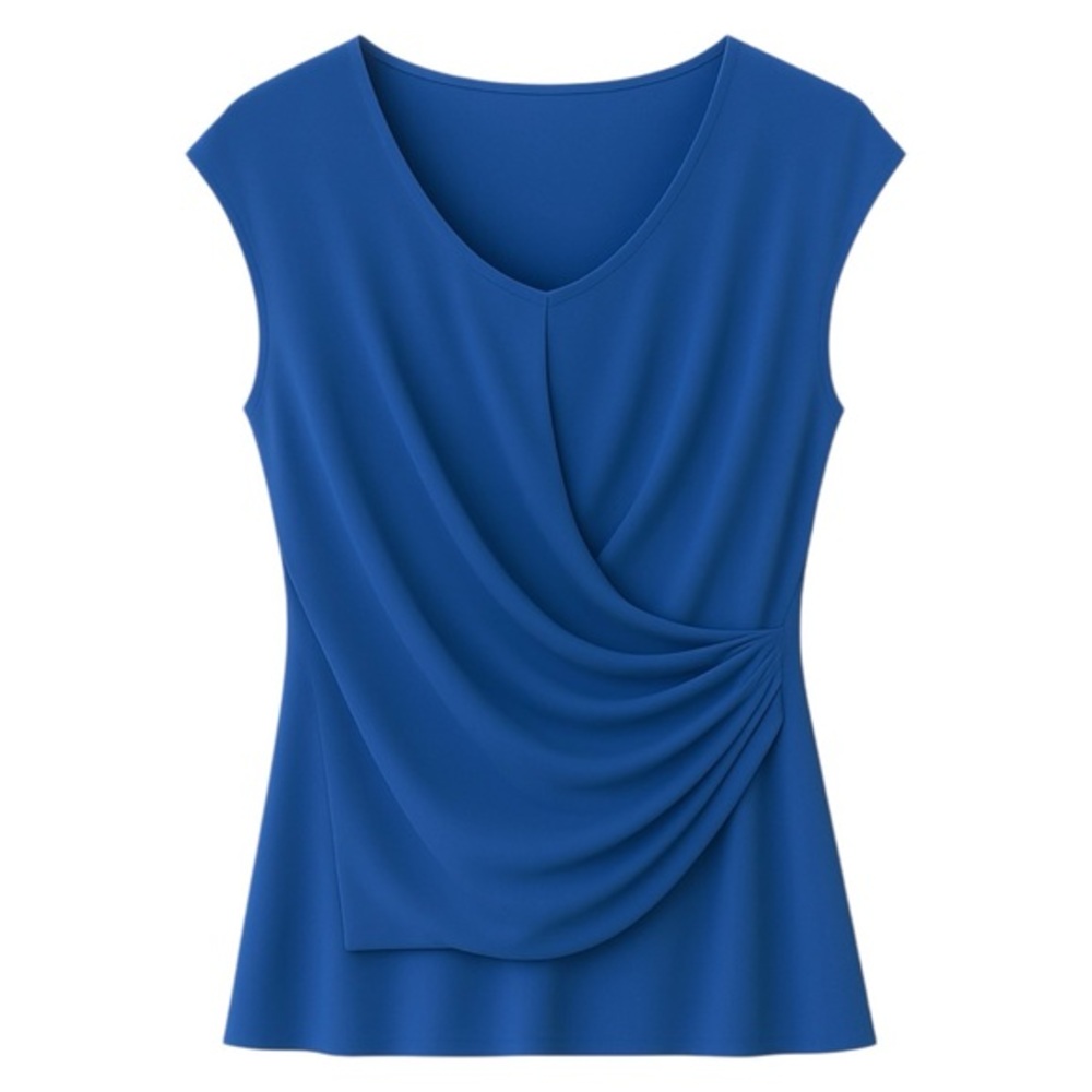 New York & Company • Draped Sleeveless Top • Royal Blue • Size XS